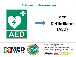 Schilder im Krankenhaus - Hastanedeki Tabelaların Almancası 4