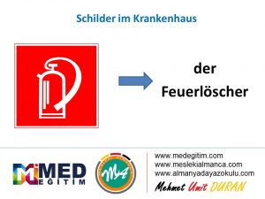 Schilder im Krankenhaus - Hastanedeki Tabelaların Almancası 5