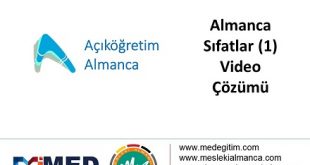 Almanca Sıfatlar (1) - Video Çözümü 56