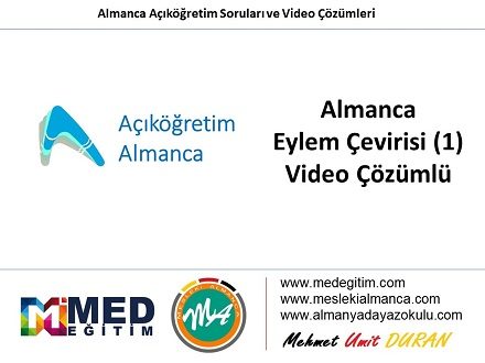 Eylem Çeviri (Türkçe - 1) - Video Çözümlü 1