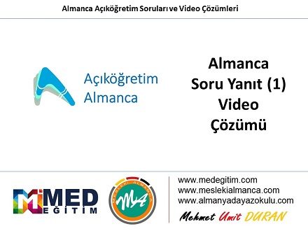 Soru Sormak (1) - Video Çözümü 1