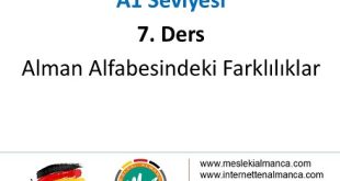 A1 Seviyesi / 7. Ders: Alman Alfabesi Farklılıkları 56