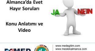 Almanca da Evet Hayır Soruları / Ja Nein Fragen 56