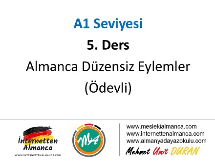 A1 Seviyesi / 5. Ders: Almancadaki Düzensiz Eylemler 1