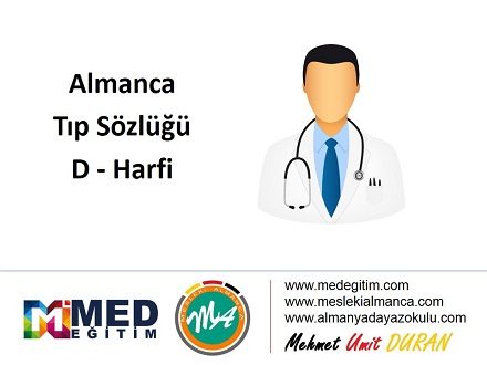 Almanca Tıp Sözlüğü - "D" Harfi 1