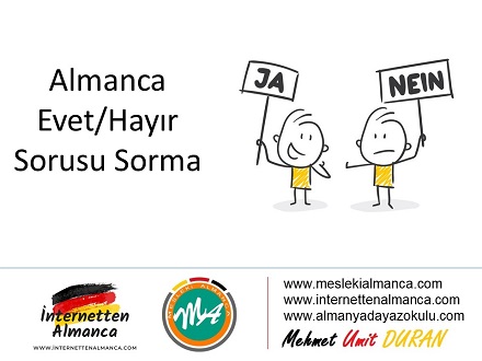 Almanca Evet Hayır Sorusu Sorma - Online Ders Videosu 1