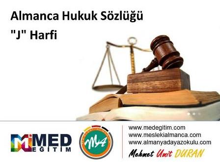 Almanca Hukuk Sözlüğü - "J" Harfi 1