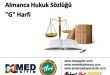 Almanca Hukuk Sözlüğü - "G" Harfi 25