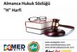 Almanca Hukuk Sözlüğü - "H" harfi 26