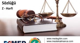 Almanca Hukuk Sözlüğü - "Z" Harfi 56