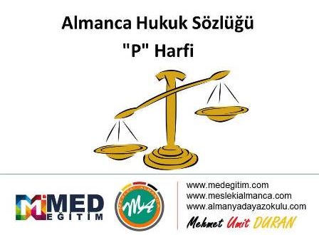 Almanca Hukuk Sözlüğü - "Ö" Harfi 1