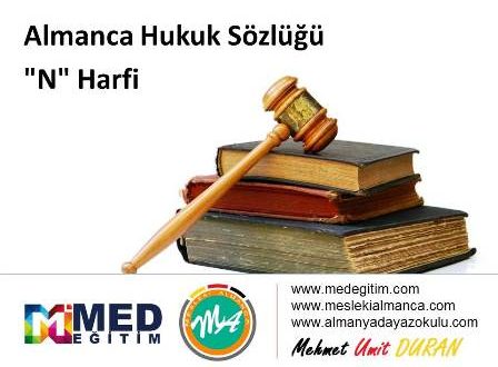 Almanca Hukuk Sözlüğü - "N" Harfi 1