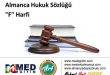 Almanca Hukuk Sözlüğü - "F" Harfi 24