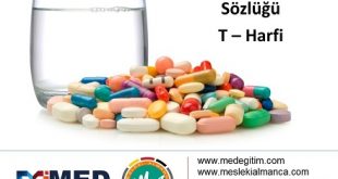Almanca Tıp Sözlüğü - "T" Harfi 57