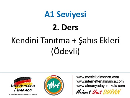 A1 Seviyesi / 2. Ders: Sich vorstellen + Konjugationen (Ödevli) 1