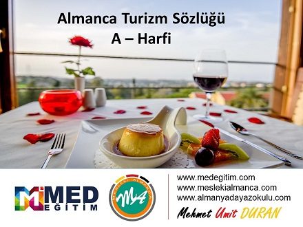 Almanca Turizm Sözlüğü - "A" Harfi 1