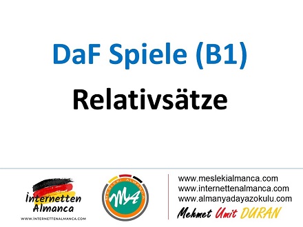 DaF Spiel - Relativsatze (B1) 1
