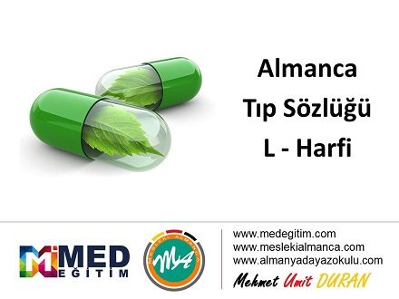Almanca Tıp Terimleri - "L" Harfi 1