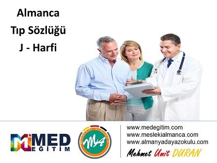 Almanca Tıp Sözlüğü - "J" Harfi 1