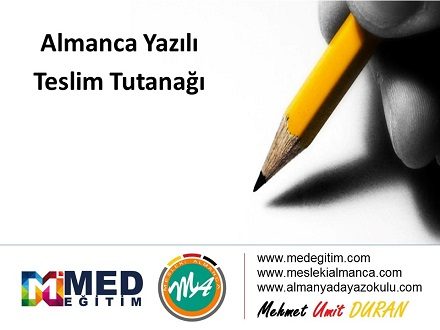 Anadolu Lisesi ve Fen Lisesi İçin Almanca Yazılı Teslim Raporu 1