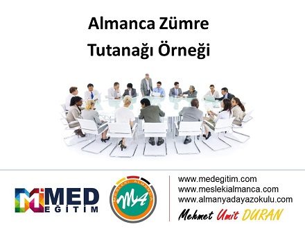 Almanca Zümre Tutanakları 1