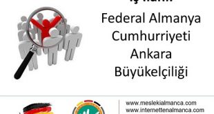 İş İlanı: Federal Almanya Cumhuriyeti Ankara Büyükelçiliği 58