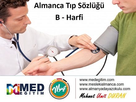 Almanca Tıp Terimleri - "B" Harfi 1