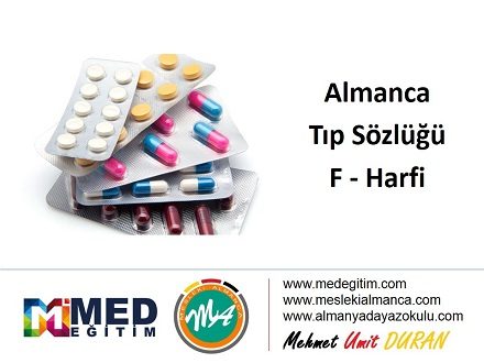 Almanca Tıp Sözlüğü - "F" Harfi 1