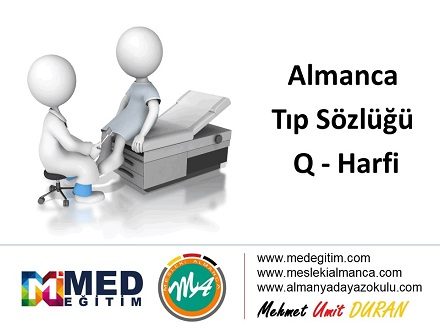 Almanca Tıp Sözlüğü - "Q" Harfi 1