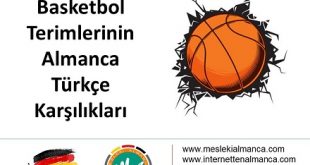 Basketbol Terimlerinin Almanca Türkçe Karşılıkları 57