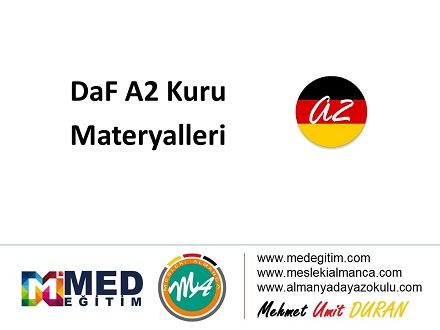 A2 Kuru İçin Almanca Materyaller 1