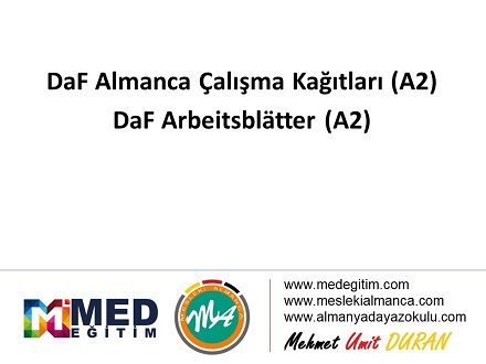 DaF Almanca Çalışma Kağıtları (A2) - DaF Arbeitsblatter (A2) 1