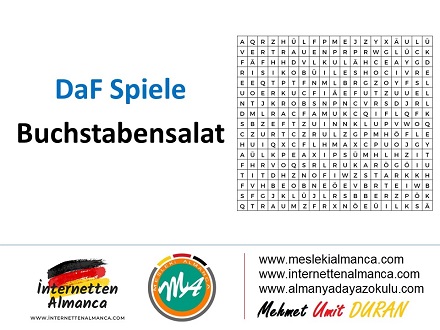 DaF Spiele - Buchstabensalat / Video Anlatım 1