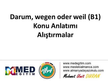 Darum, wegen oder weil 1