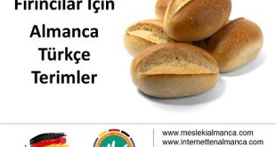 Fırıncılar İçin Almanca Türkçe Terimler 56