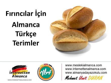Fırıncılar İçin Almanca Türkçe Terimler 1
