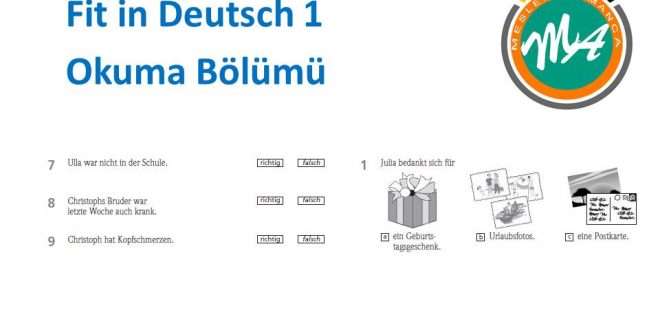 Fit in Deutsch 1 Sınavı Okuma Alıştırması 1