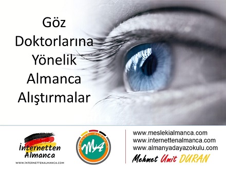 Göz Doktorlarına Yönelik Almanca Alıştırmalar (A2/B1) 1