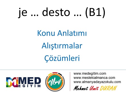 Je ... desto ... (B1) Konusu 1