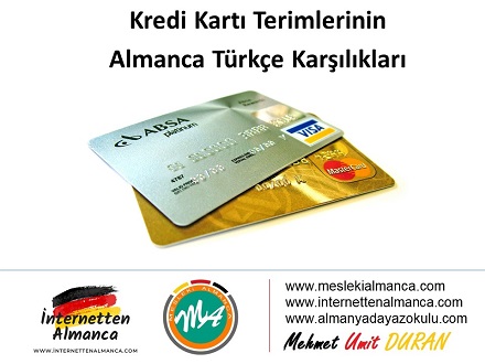 Kredi Kartı Terimlerinin Almanca Türkçe Karşılıkları 1