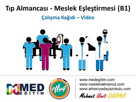 Meslek Eşleştirme - Tıp Almancası Alıştırmaları (B1 Seviyesi) 1