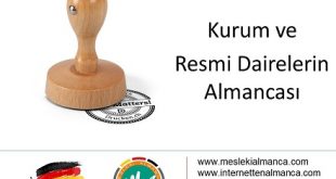 Kurum ve Resmi Dairelerin Almancası - Behörden 57