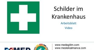 Schilder im Krankenhaus - Hastanedeki Tabelaların Almancası 71