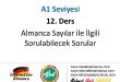 A1 Seviyesi / 12. Ders: Sayılar ile İlgili Sorulabilecek Sorular 63