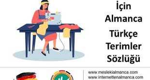 Terziler ve Tekstilciler İçin Almanca Türkçe Terimler Sözlüğü 5